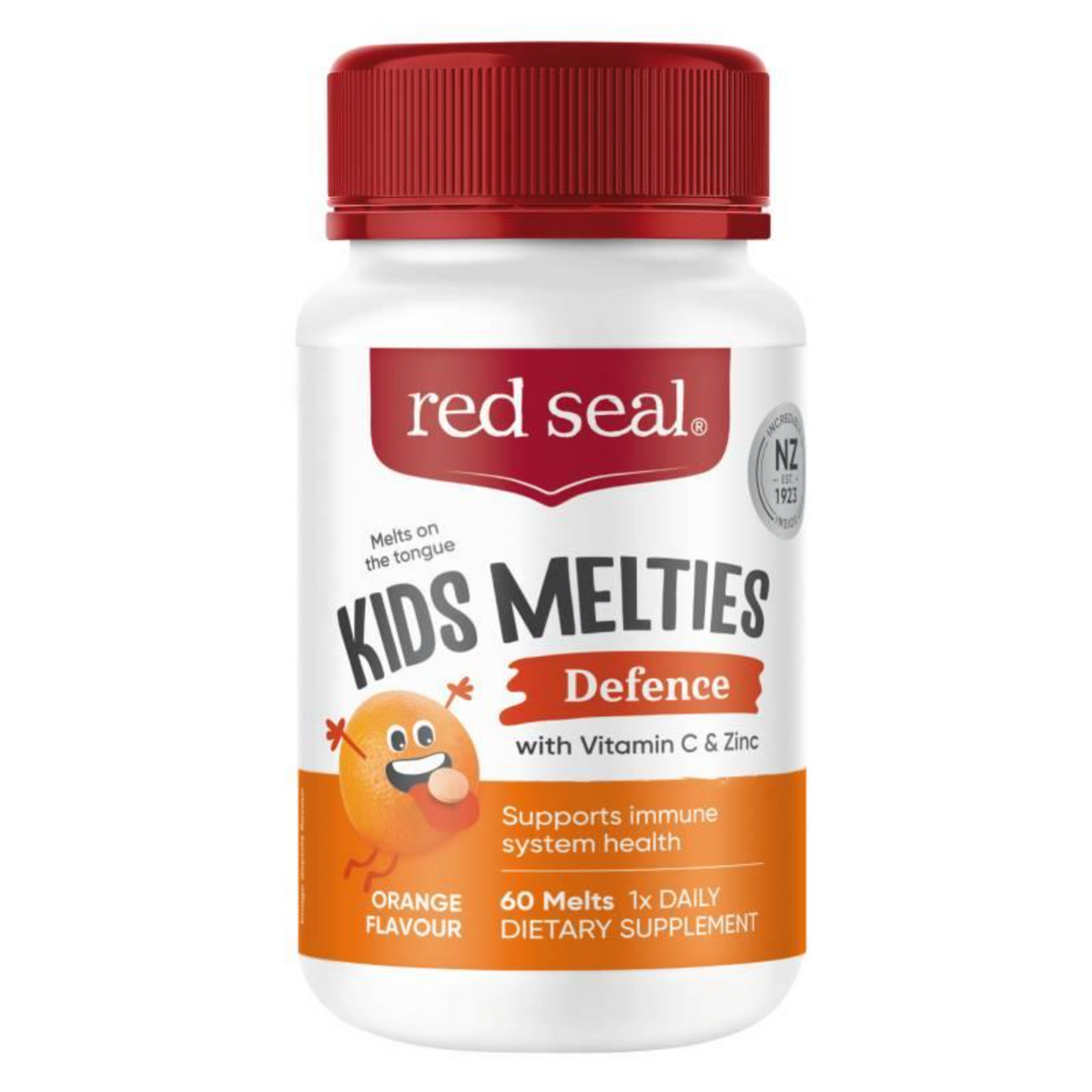 Red Seal Kids Melties Defence with Vitamin C & Zinc 紐西蘭紅印 兒童免疫含維他命C+鋅 60粒