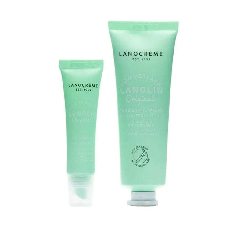 Lanocrème Lanolin Hand & Lip Duo,紐西蘭蘭儂,奇異果籽油,潤唇膏護手霜套組