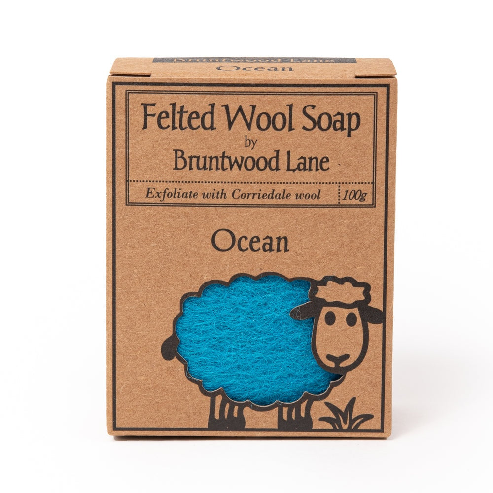 Bruntwood Lane Felted Wool Soap 羊毛氈手工皂 100g - 海洋 (Ocean)