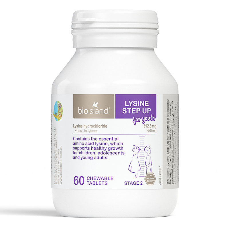 Bioisland Lysine Step Up　澳洲 嬰幼兒成長素赖氨酸片 60片