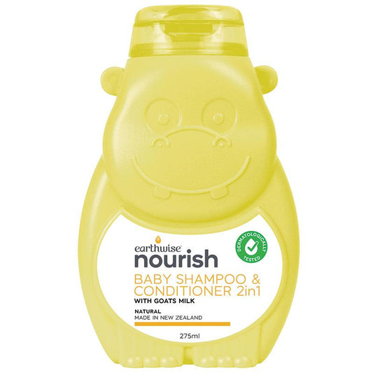 Earthwise Baby Shampoo Conditioner 小河馬幼兒山羊奶洗髮護髮露 275ml