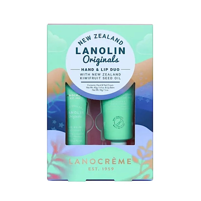 Lanocrème Lanolin Hand & Lip Duo，紐西蘭蘭儂，奇異果籽油，潤唇膏護手霜套組