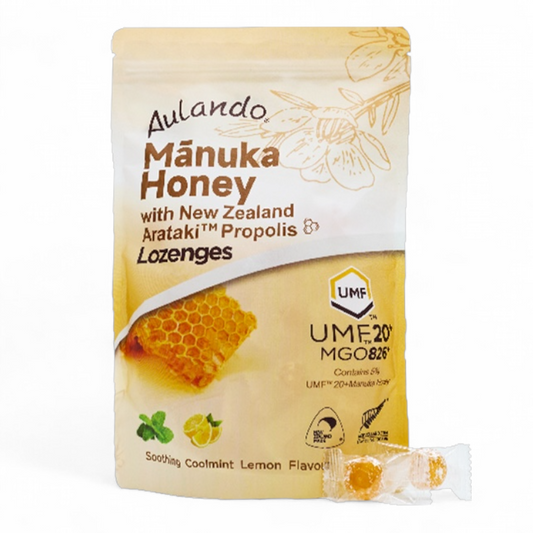 Aulando Manuka Honey Lozenges 紐西蘭麥蘆卡蜂蜜UMF20+ 蜂膠糖 原味 250g