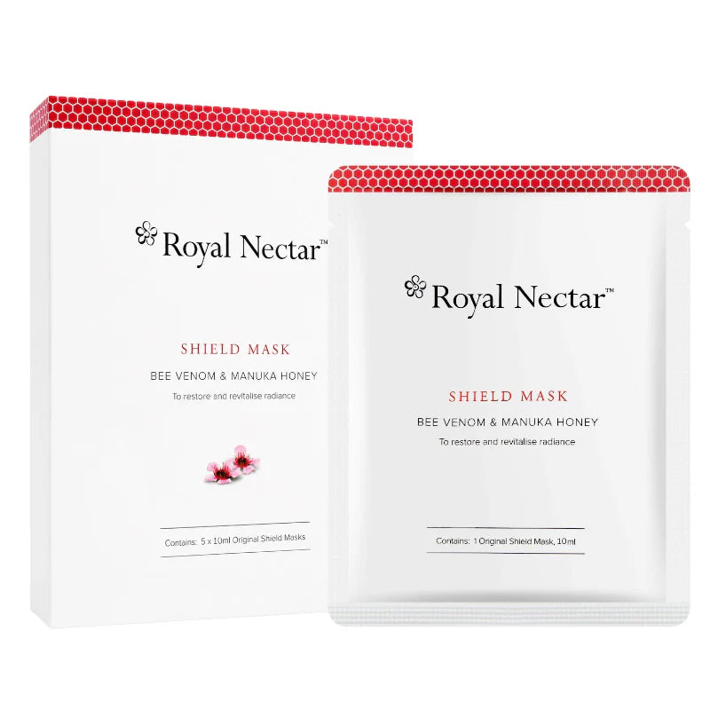 Royal Nectar Shield Mask，紐西蘭皇家花蜜，蜂毒麥蘆卡蜂蜜面膜 5片入