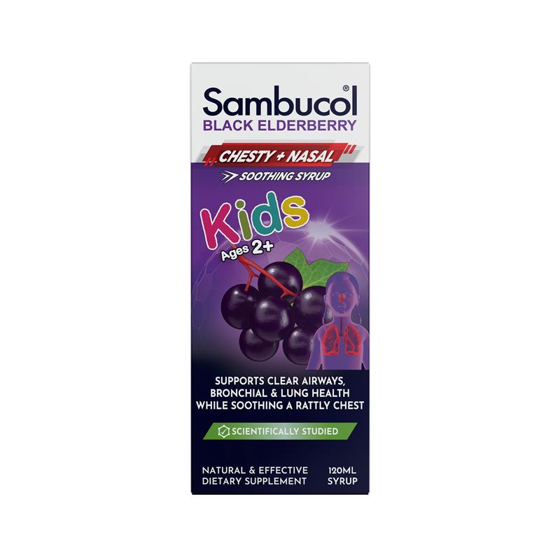 Sambucol 黑接骨木 兒童胸悶鼻塞舒緩糖漿 120ml