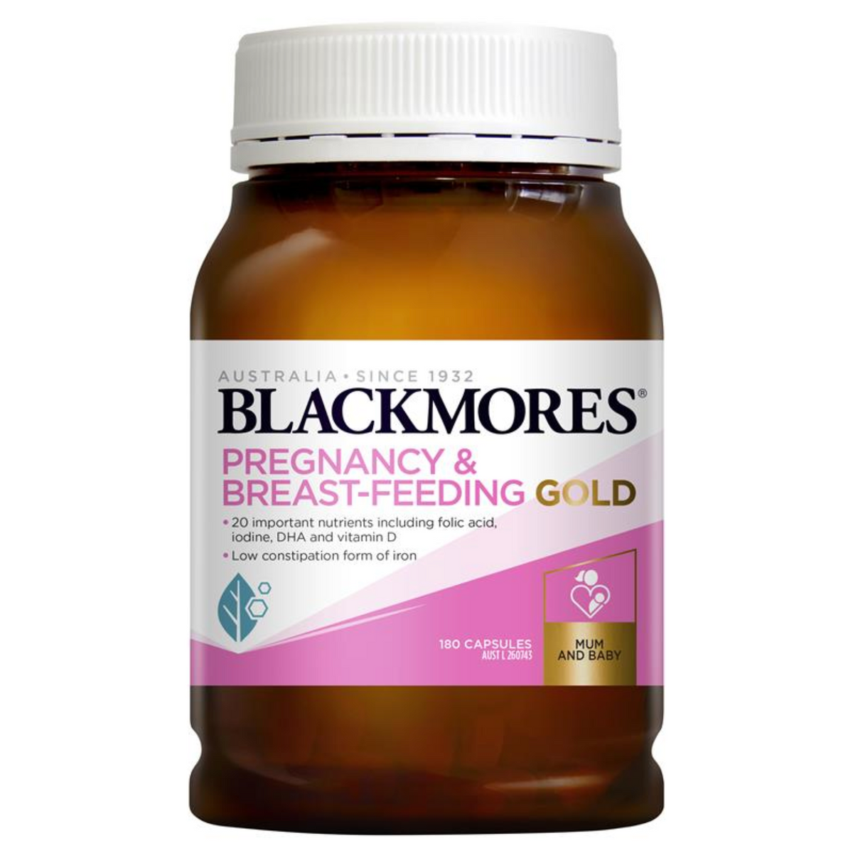 Blackmores Pregnancy & Breastfeeding Gold 澳洲澳佳寶 孕婦營養黃金素 180粒