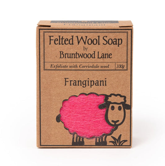 Bruntwood Lane Felted Wool Soap 羊毛氈手工皂 100g - 雞蛋花 (Frangipani)