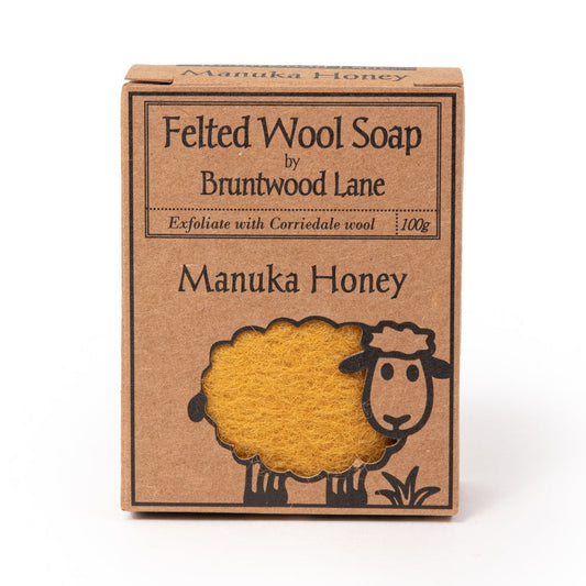 Bruntwood Lane Felted Wool Soap 羊毛氈手工皂 100g - 麥蘆卡蜂蜜 (Manuka Honey)