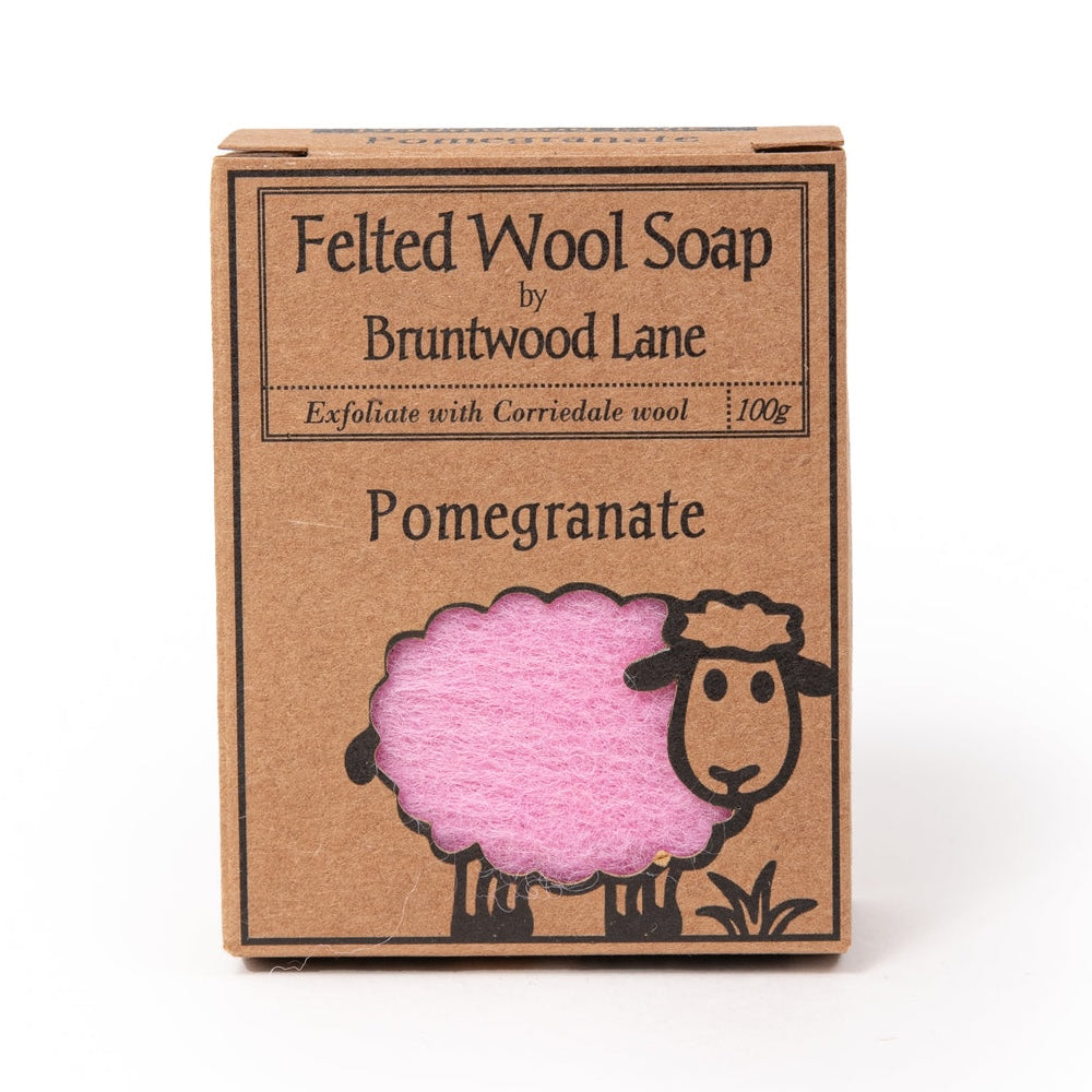 Bruntwood Lane Felted Wool Soap 羊毛氈手工皂 100g - 石榴 (Pomegranate)