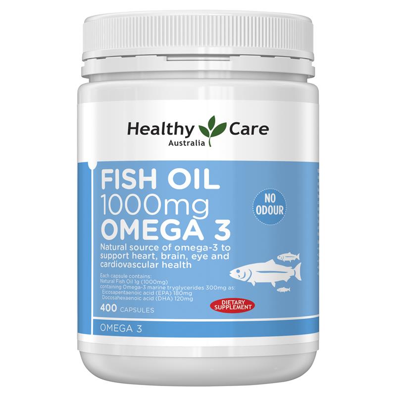 Healthy Care Fish Oil 澳洲 魚油膠囊 1000mg 400粒