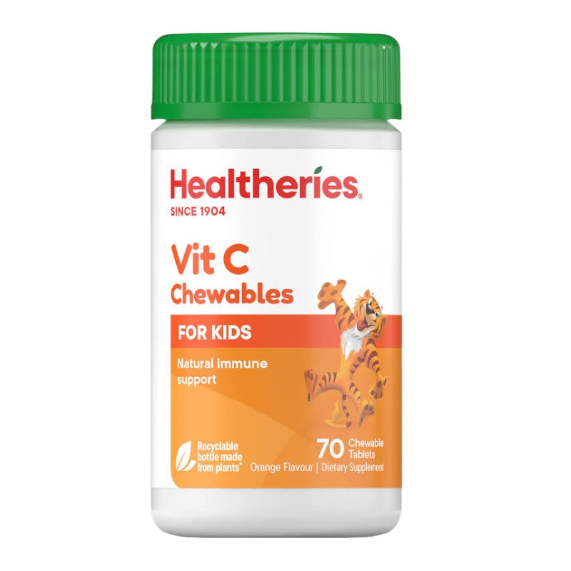 Healtheries Vit C 紐西蘭賀壽利 兒童維他命C咀嚼片 70粒