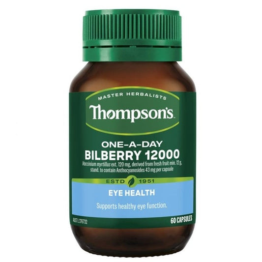 Thompson's Bilberry 紐西蘭湯普森 天然越橘精華 12000mg 60粒